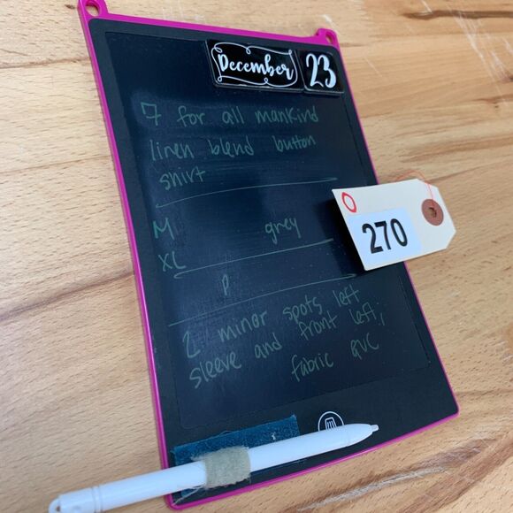 7 For All Mankind Shirt Mens XL Extra Large Gray Plaid Cotton Linen Blend Button - Picture 10 of 11